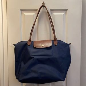 Longchamp Large Le Pliage Tote in Navy
